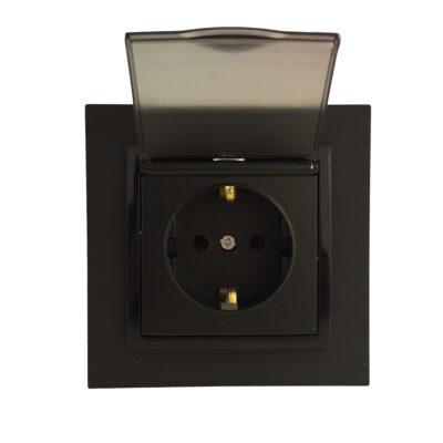 PRIZA CU CP+CAPAC 16A TITAN NEGRU