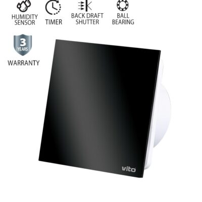 VENTILATOR NEGRU STICLA ANTIRETUR DIM 100MM 12W